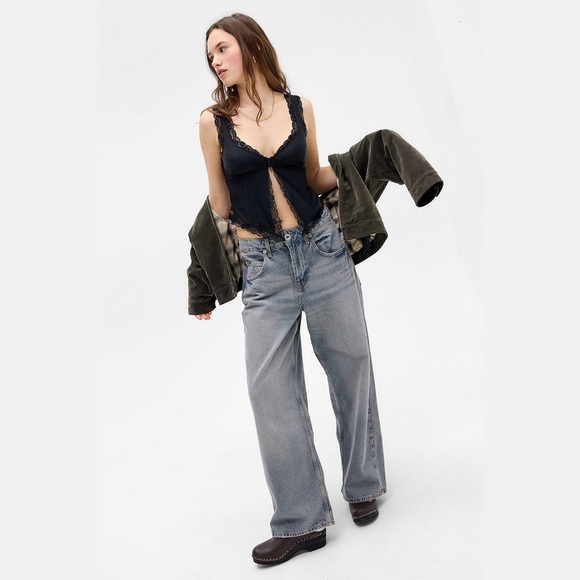 URBAN OUTFITTERS Out From Under Dolce Verano Corset Lace Embroidered Cami Top - Picture 9 of 9